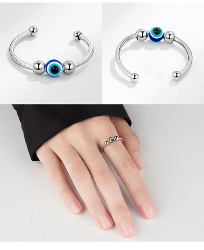 Adjustable 4 Eye Anxiety Fidget Ring Spinner for Women Size 7 3
