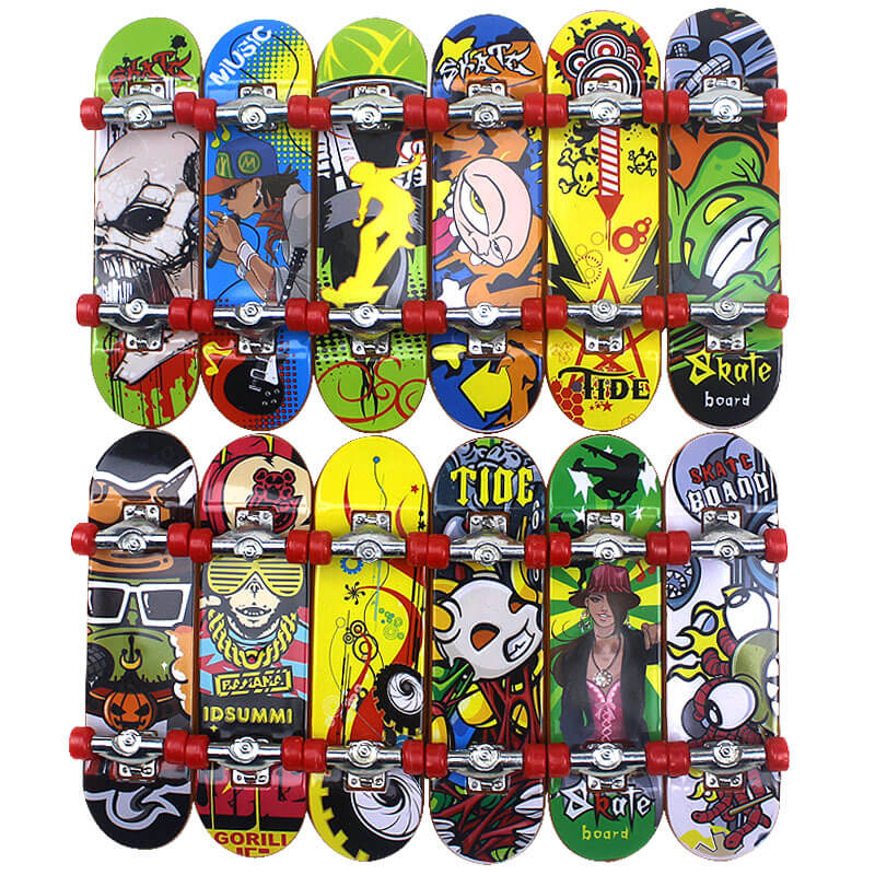 Mini Fingerboard Skateboard Toy Random Pattern 1 Piece