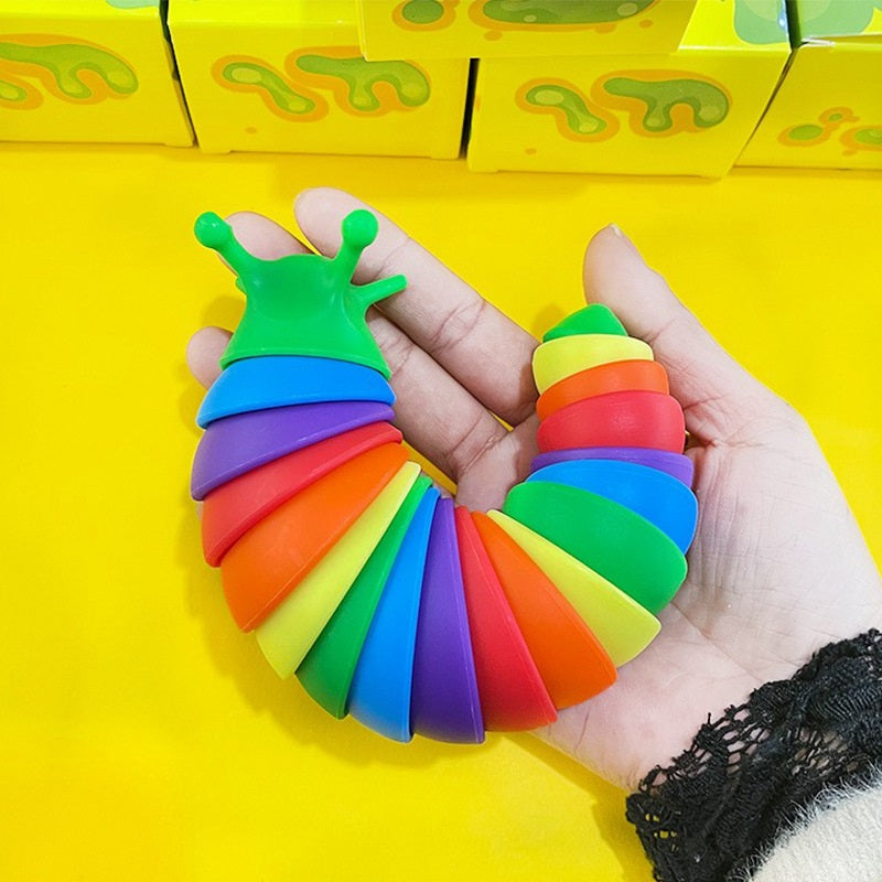 Flexible Sensory Fidget Slug Toy for Kids and Adults 8
