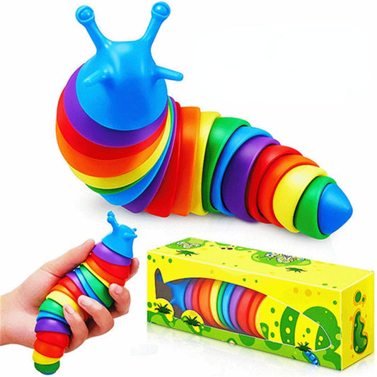 Flexible Sensory Fidget Slug Toy for Kids and Adults