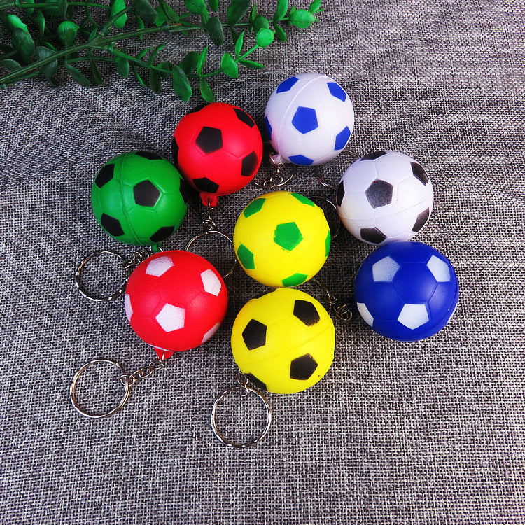 Squishy Stress Ball Football Keychain Sensory Toy for Kids and Adults
