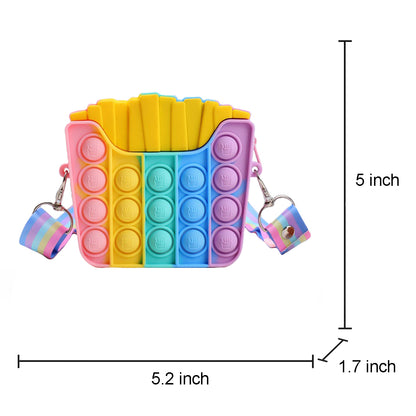 Silicone Pop It Fidget Toy Purse Sensory Bag for Kids and Adults 37