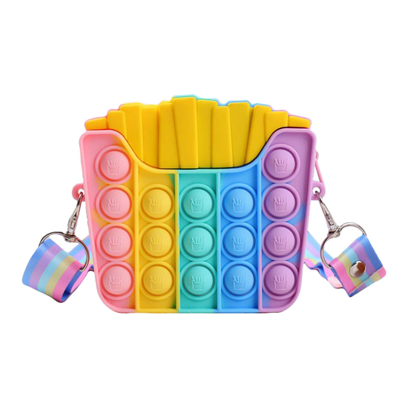 Silicone Pop It Fidget Toy Purse Sensory Bag for Kids and Adults 38
