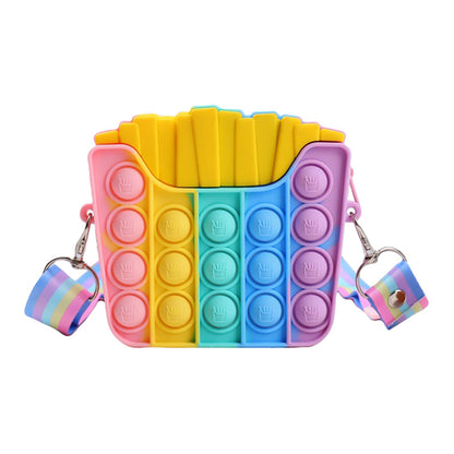 Silicone Pop It Fidget Toy Purse Sensory Bag for Kids and Adults 38