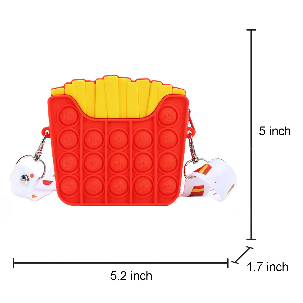 Silicone Pop It Fidget Toy Purse Sensory Bag for Kids and Adults 36