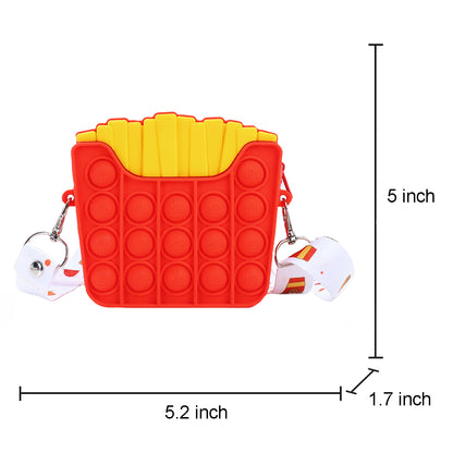 Silicone Pop It Fidget Toy Purse Sensory Bag for Kids and Adults 36