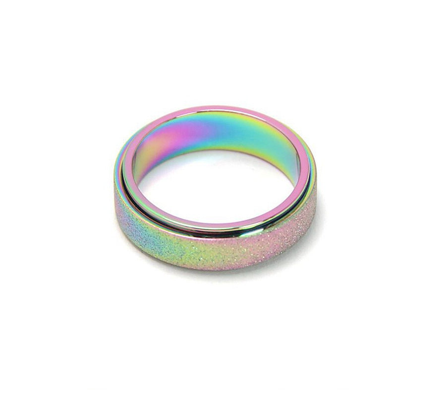 Frosted Alloy Fidget Ring Spinner US Size 6 to 13