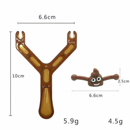 Plastic Funny Smiley Poop Slingshot Sensory Fidget Toy 7