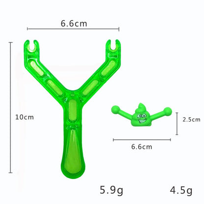 Plastic Funny Smiley Poop Slingshot Sensory Fidget Toy 9