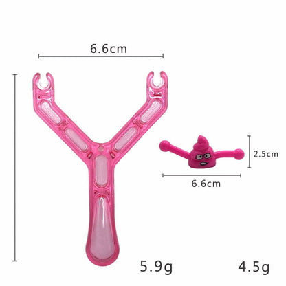 Plastic Funny Smiley Poop Slingshot Sensory Fidget Toy 10