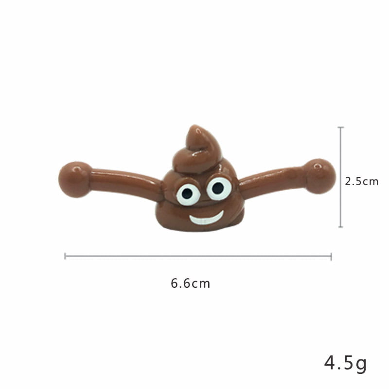 Plastic Funny Smiley Poop Slingshot Sensory Fidget Toy 11