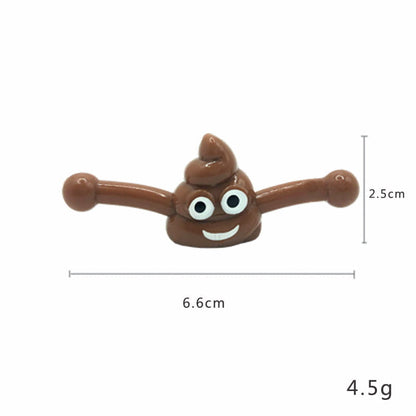 Plastic Funny Smiley Poop Slingshot Sensory Fidget Toy 11