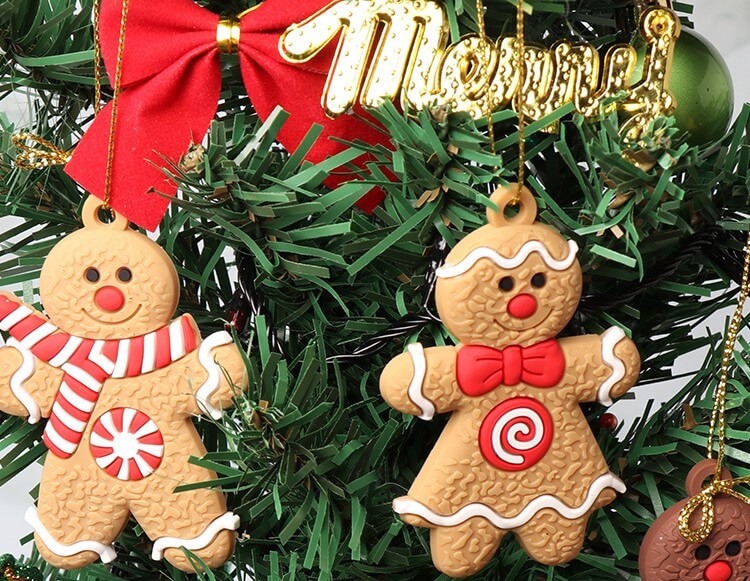 Gingerbread Man Ornaments Christmas Tree Pendant Decoration 12 Pack 5