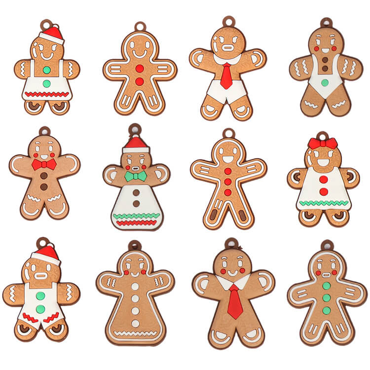Gingerbread Man Ornaments Christmas Tree Pendant Decoration 12 Pack 19