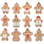 Gingerbread Man Ornaments Christmas Tree Pendant Decoration 12 Pack 19