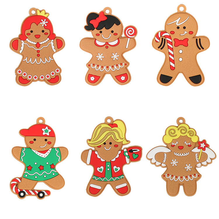 Gingerbread Man Ornaments Christmas Tree Pendant Decoration 12 Pack 20