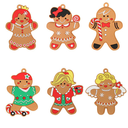 Gingerbread Man Ornaments Christmas Tree Pendant Decoration 12 Pack 20