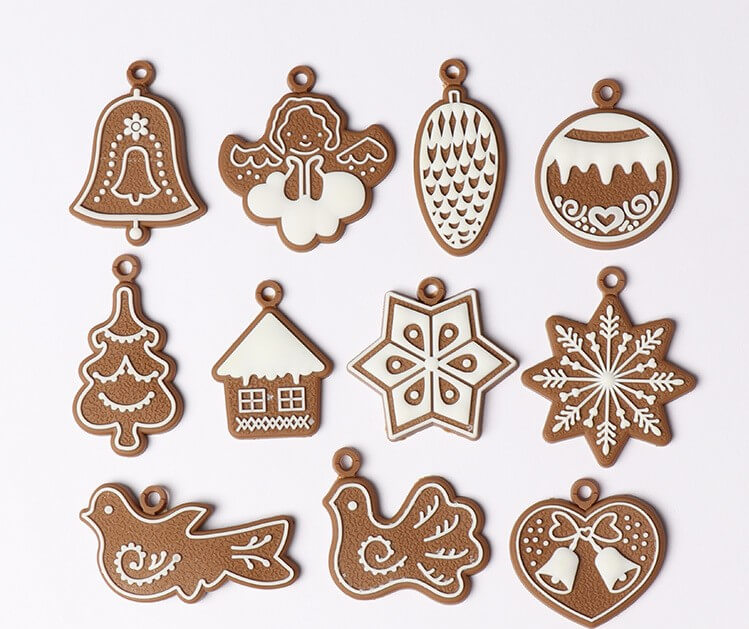 Gingerbread Man Ornaments Christmas Tree Pendant Decoration 12 Pack 9