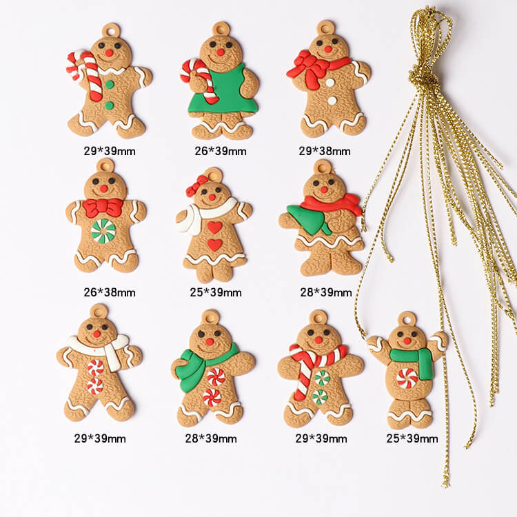 Gingerbread Man Ornaments Christmas Tree Pendant Decoration 12 Pack 12