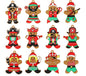 Gingerbread Man Ornaments Christmas Tree Pendant Decoration 12 Pack 13