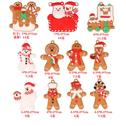 Gingerbread Man Ornaments Christmas Tree Pendant Decoration 12 Pack 14