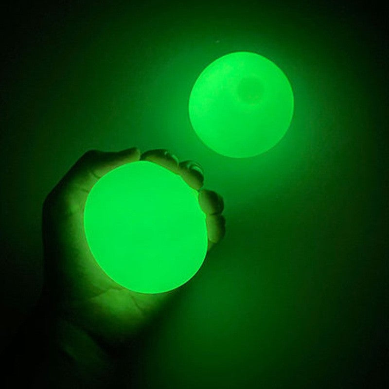 Glow in the Dark Sticky Ball Sensory Fidget Toy 6cm Diameter 6
