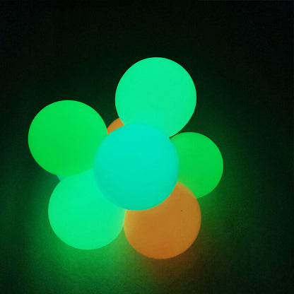 Glow in the Dark Sticky Ball Sensory Fidget Toy 6cm Diameter