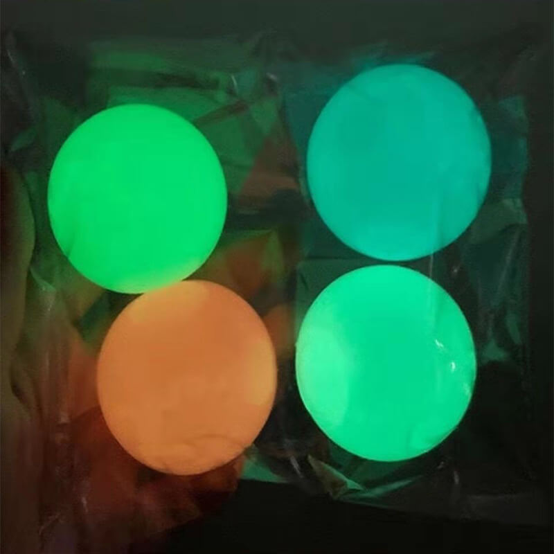 Glow in the Dark Sticky Ball Sensory Fidget Toy 6cm Diameter 4