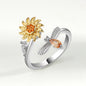 Adjustable Gold Tone Fidget Ring Anxiety Relief for Women Spinner Ring