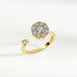 Gold Tone Fidget Ring Adjustable Anxiety Relief for Women Spinner Ring