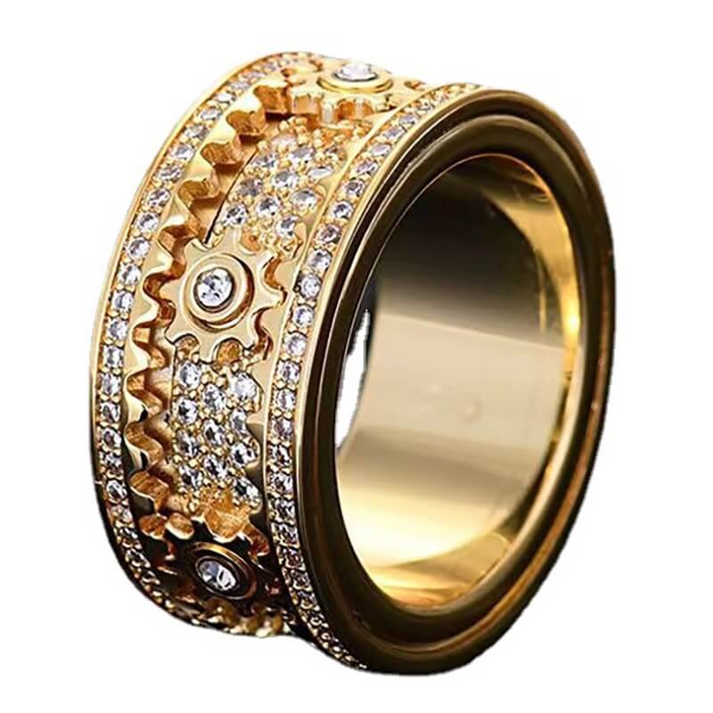 Copper Fidget Ring Mechanical Anxiety Relief Spinner Ring US Sizes 6-12 5