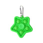 Silicone Star Pop It Fidget Spinner Toy with Keychain 8.1x6.2x3.7cm 3