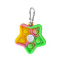 Silicone Star Pop It Fidget Spinner Toy with Keychain 8.1x6.2x3.7cm 5
