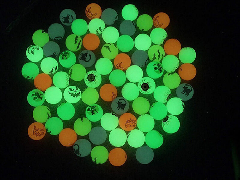 Halloween Glow In The Dark Bouncy Ball Toy Party Favor 25mm 30mm 43mm 7