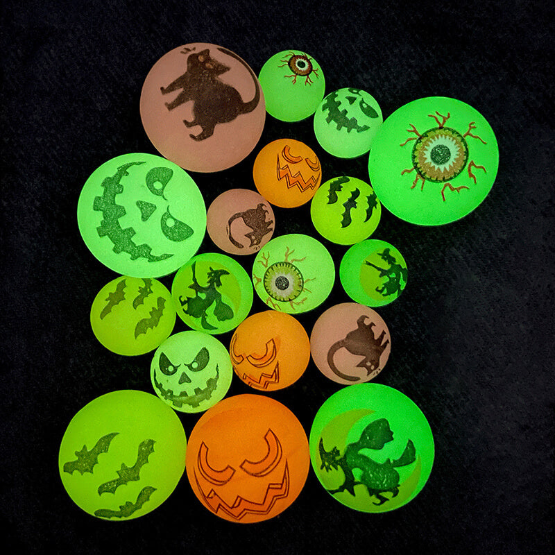 Halloween Glow In The Dark Bouncy Ball Toy Party Favor 25mm 30mm 43mm