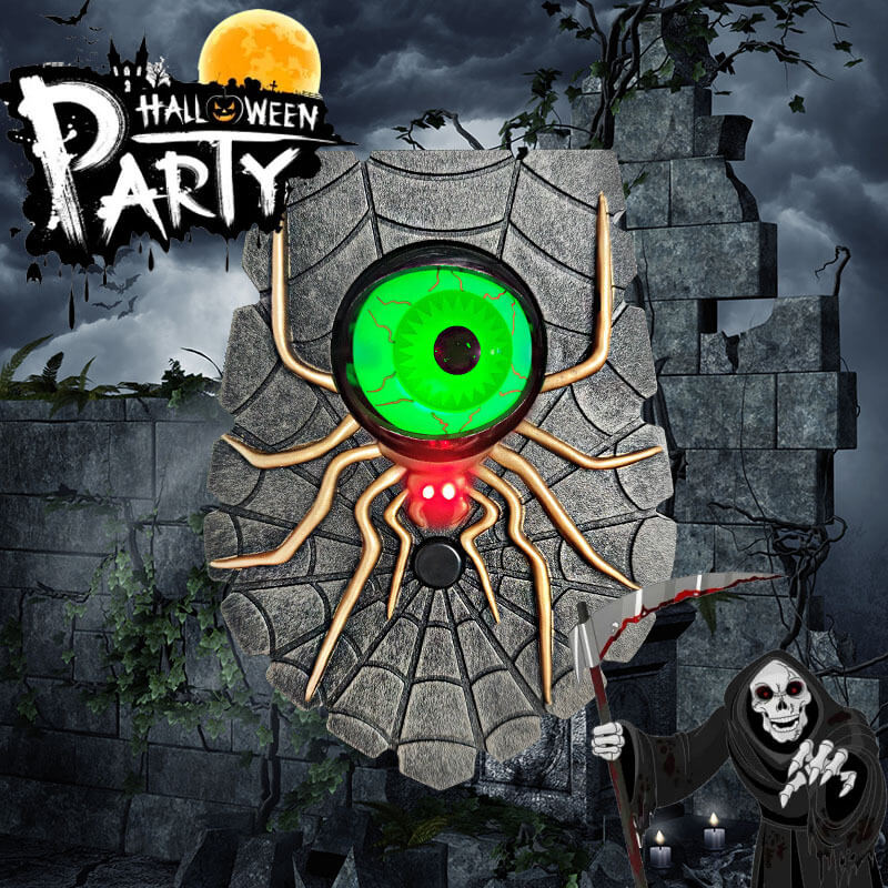Halloween Spider Doorbell with Light and Sound Decoration 2