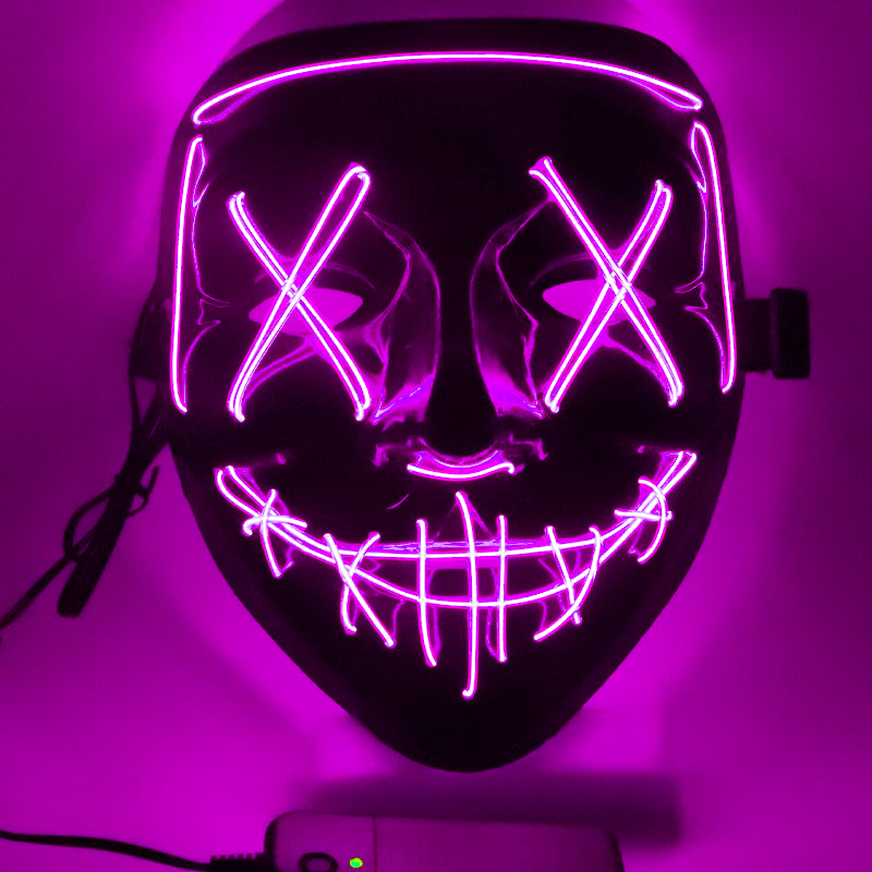LED Ghost Face Halloween Mask Party Decoration 22