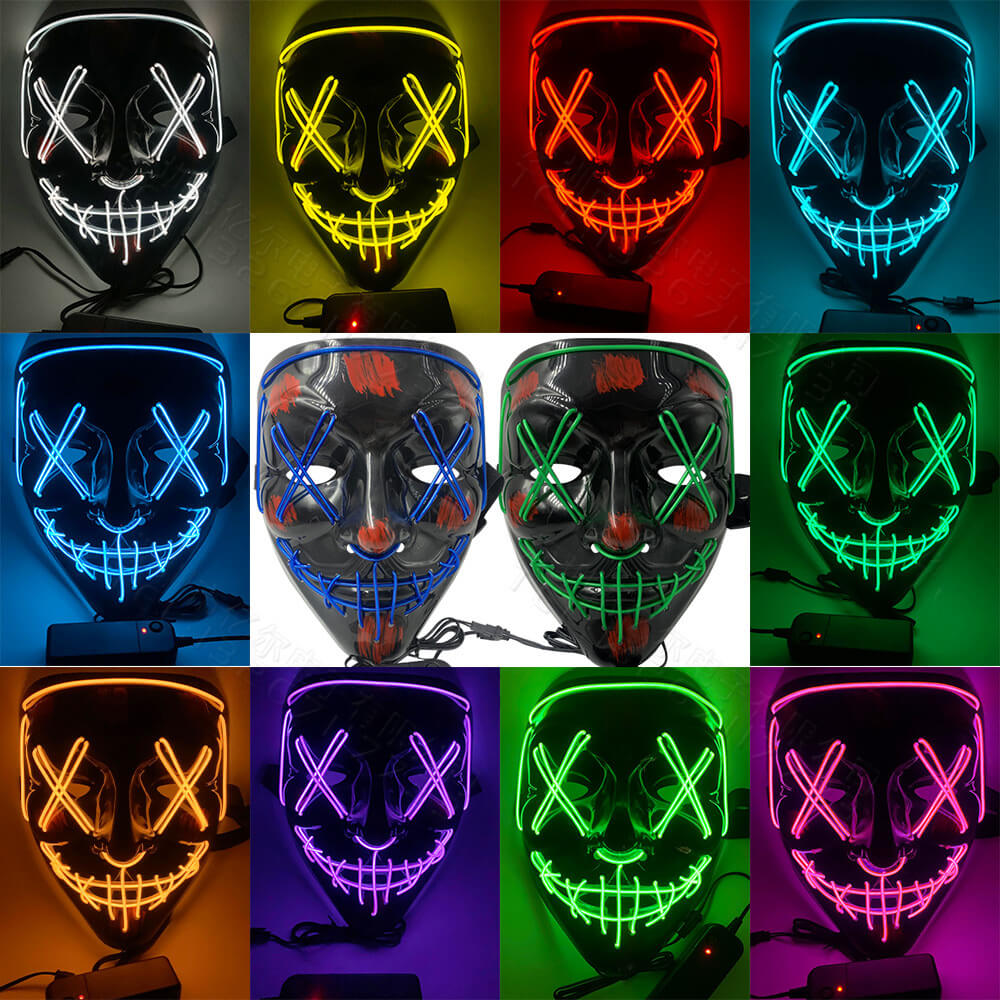LED Ghost Face Halloween Mask Party Decoration