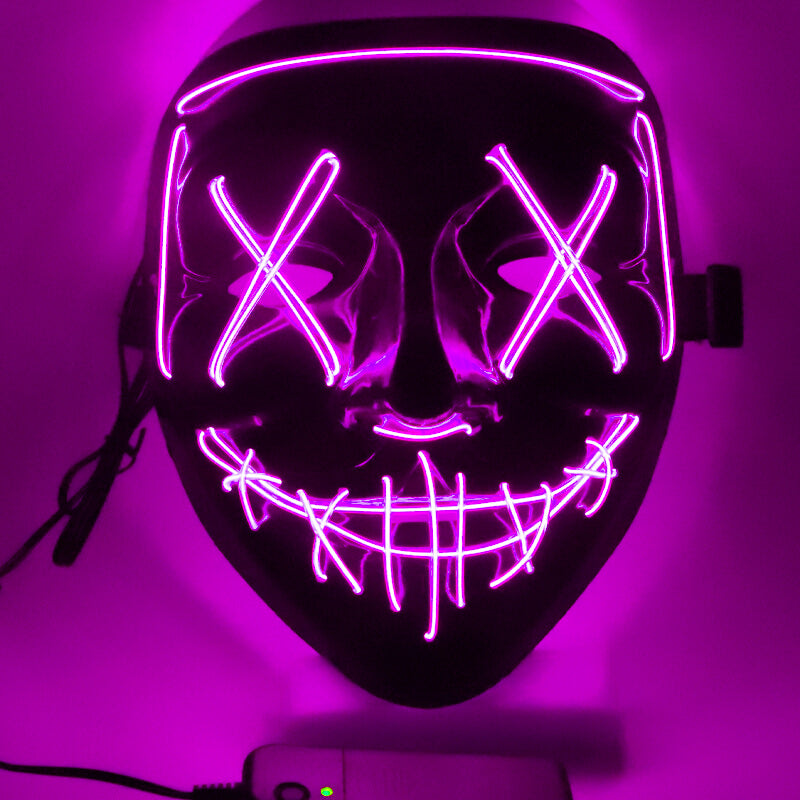 LED Ghost Face Halloween Mask Party Decoration 15