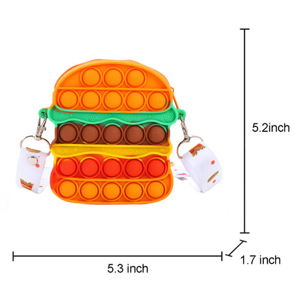 Silicone Pop It Fidget Toy Purse Sensory Bag for Kids and Adults 40