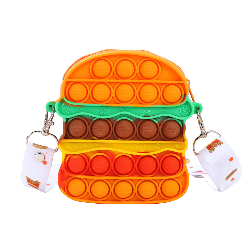 Silicone Pop It Fidget Toy Purse Sensory Bag for Kids and Adults 41