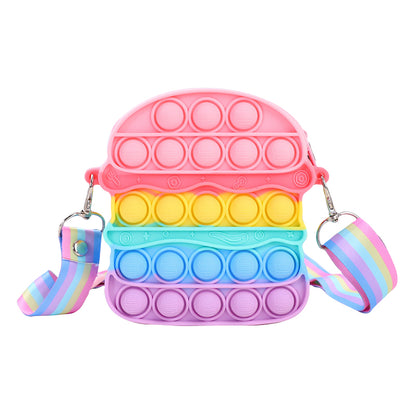 Silicone Pop It Fidget Toy Purse Sensory Bag for Kids and Adults 42