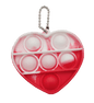 Silicone Pop It Fidget Toy Heart Shape Key Chain 6.9 × 6.2cm 5