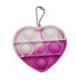 Silicone Pop It Fidget Toy Heart Shape Key Chain 6.9 × 6.2cm 4