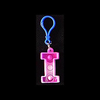 Silicone Pop It Fidget Toy Alphabet Letters A-Z Keychain 17