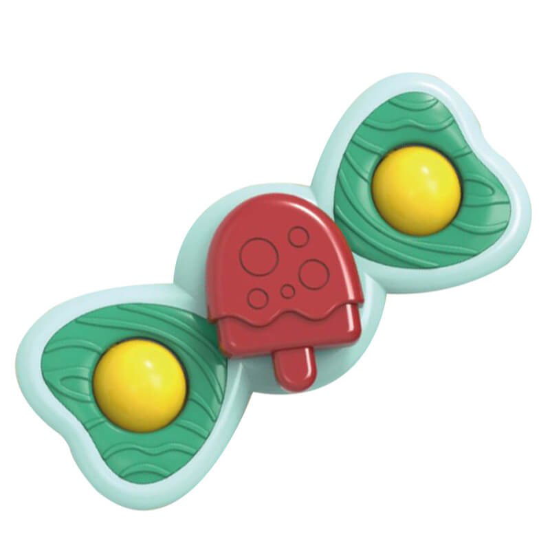 Plastic Spinner Fidget Toy with Suction Cup 3 Pack Lollipop Ice Cream Doughnuts 4