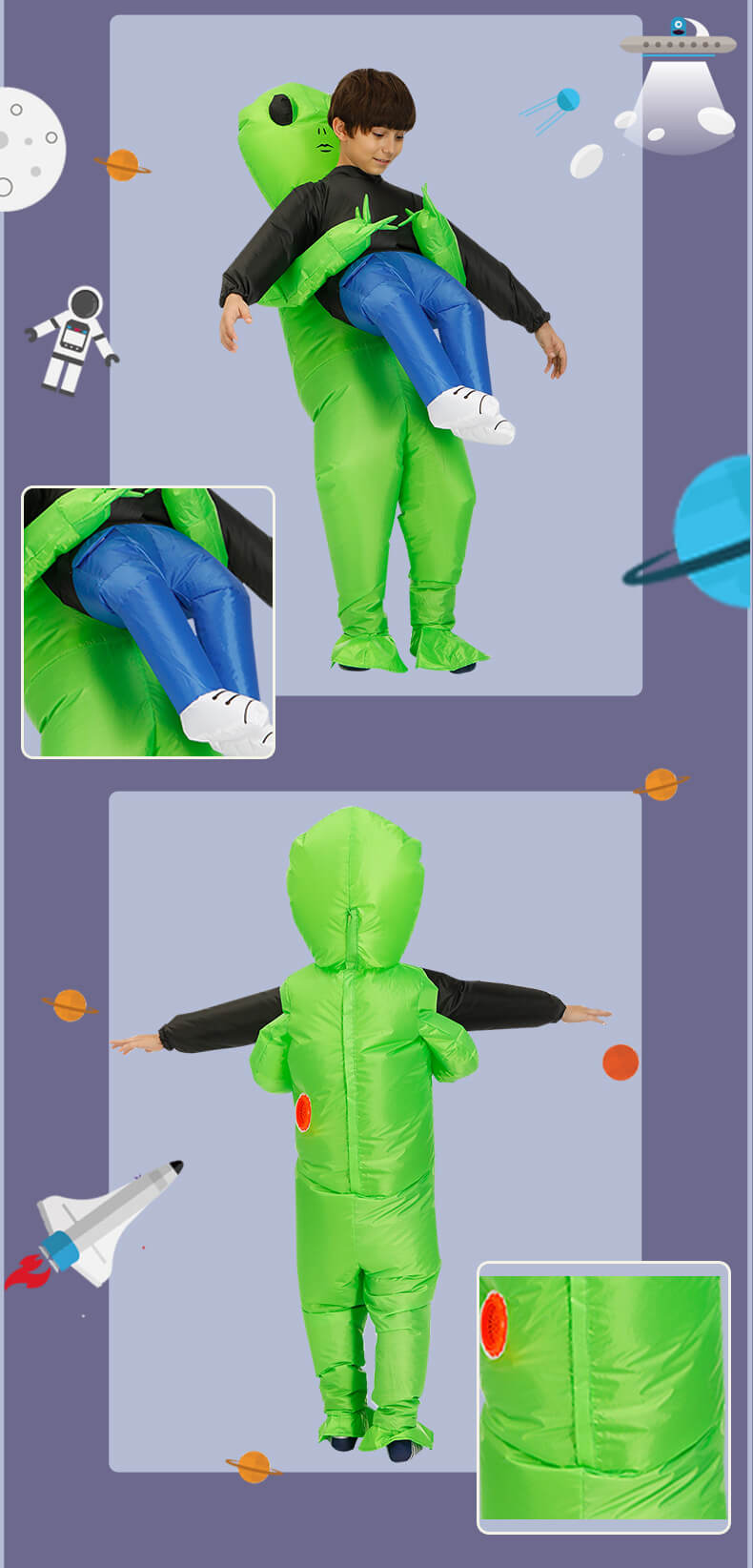 Inflatable Santa Claus Costume Christmas Party Outfit for Adults 6