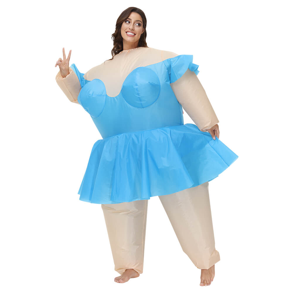 Inflatable Santa Claus Costume Christmas Party Outfit for Adults 25