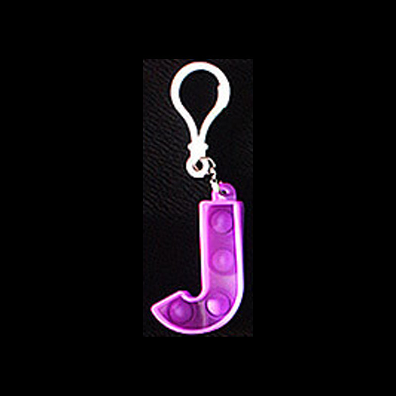 Silicone Pop It Fidget Toy Alphabet Letters A-Z Keychain 18
