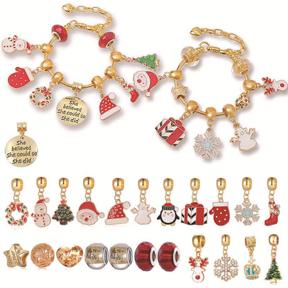 Christmas Jewelry Advent Calendar DIY Bracelet Countdown Set 4